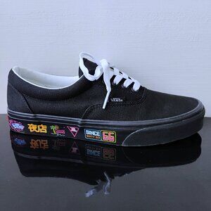 Vans Women's Era Market Canvas Sneaker in Super Cool Looking & Rare Black / Neon
